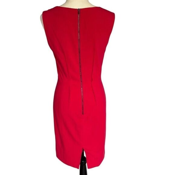 BCBGMAXAZRIA Evelyn Red Sleeveless Bodycon Dress Women's Size 6 Formal with flaw - Picture 2 of 9
